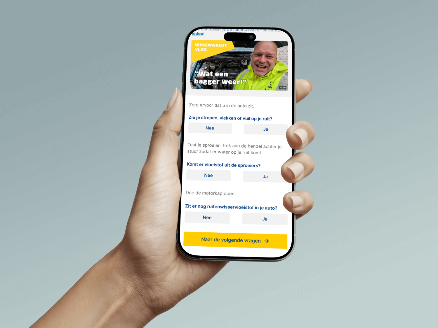 Questionnaire screen