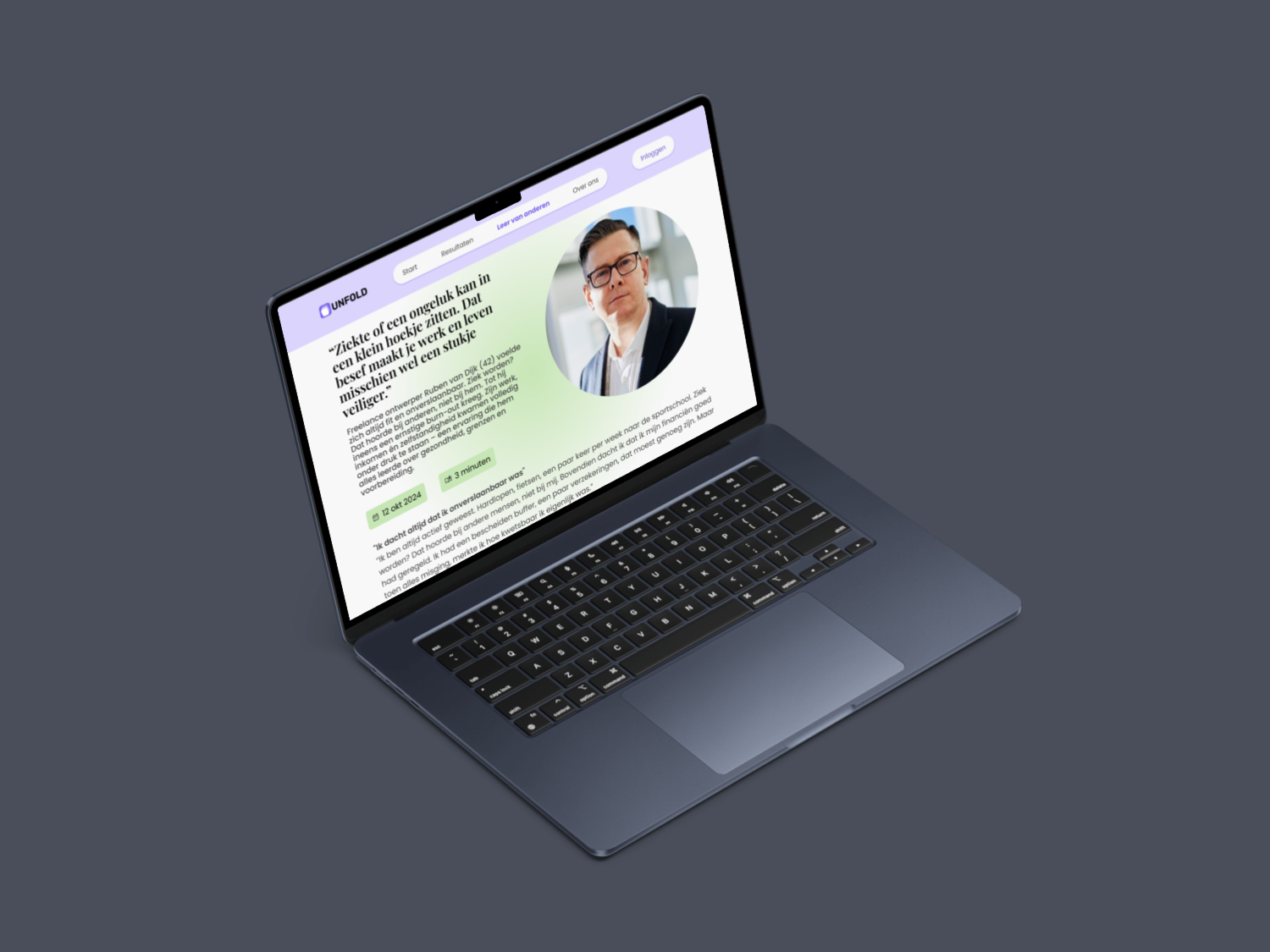 UNFOLD personal-story page